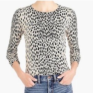 J. Crew Mercentile Animals Print Crew Neck Shirt XS